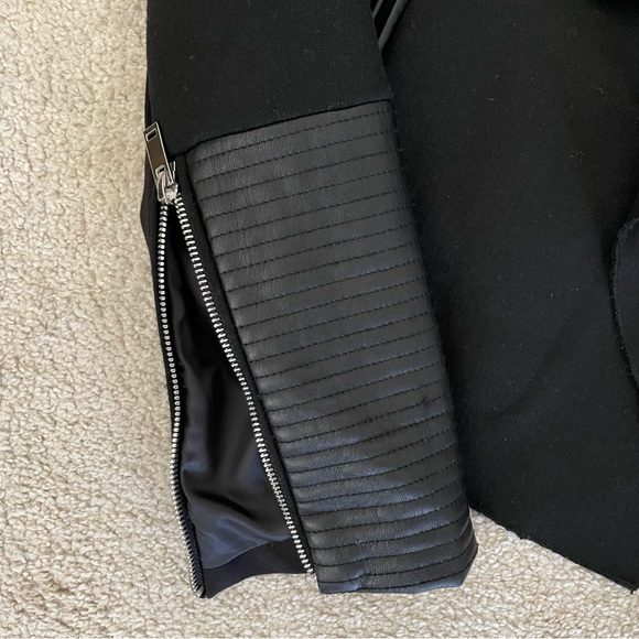 Zara Crop Blazer Jacket with Leather Detail - Small - Picture 8 of 9